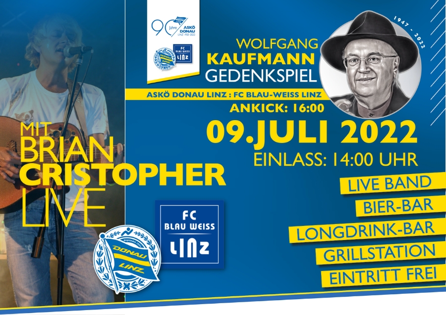 Wolfgang-Kaufmann-Gedenkspiel gegen Blau-Weiß Linz