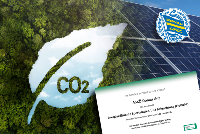 Neuer Glanz in der LINZ AG-Arena –  LED-Flutlicht, PV-Anlage und offizielles Bundeszertifikat